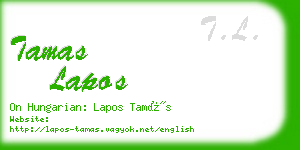 tamas lapos business card